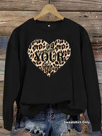 Sweatshirt Coração Leopardo — Estilo Selvagem