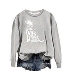 Sweatshirt Cão e Letras — Para Amantes de Cães