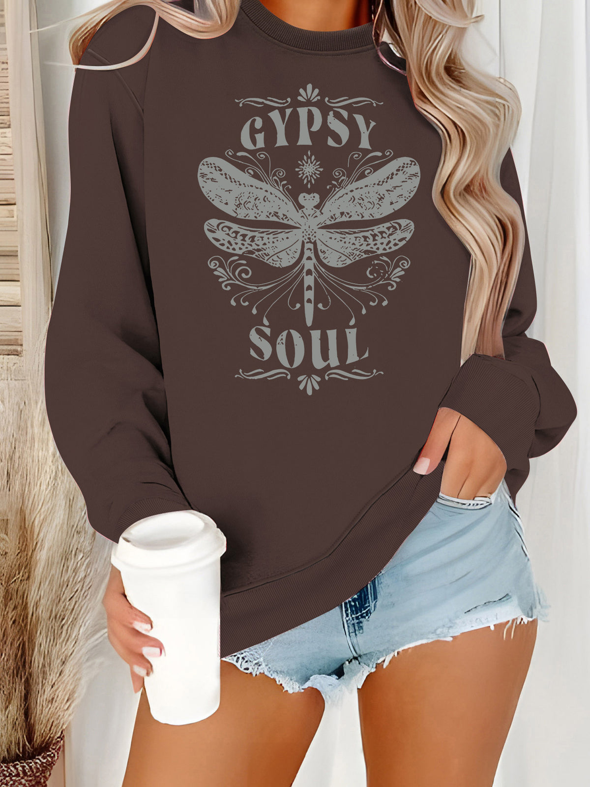 Bottom long sleeved dragonfly insect hoodie