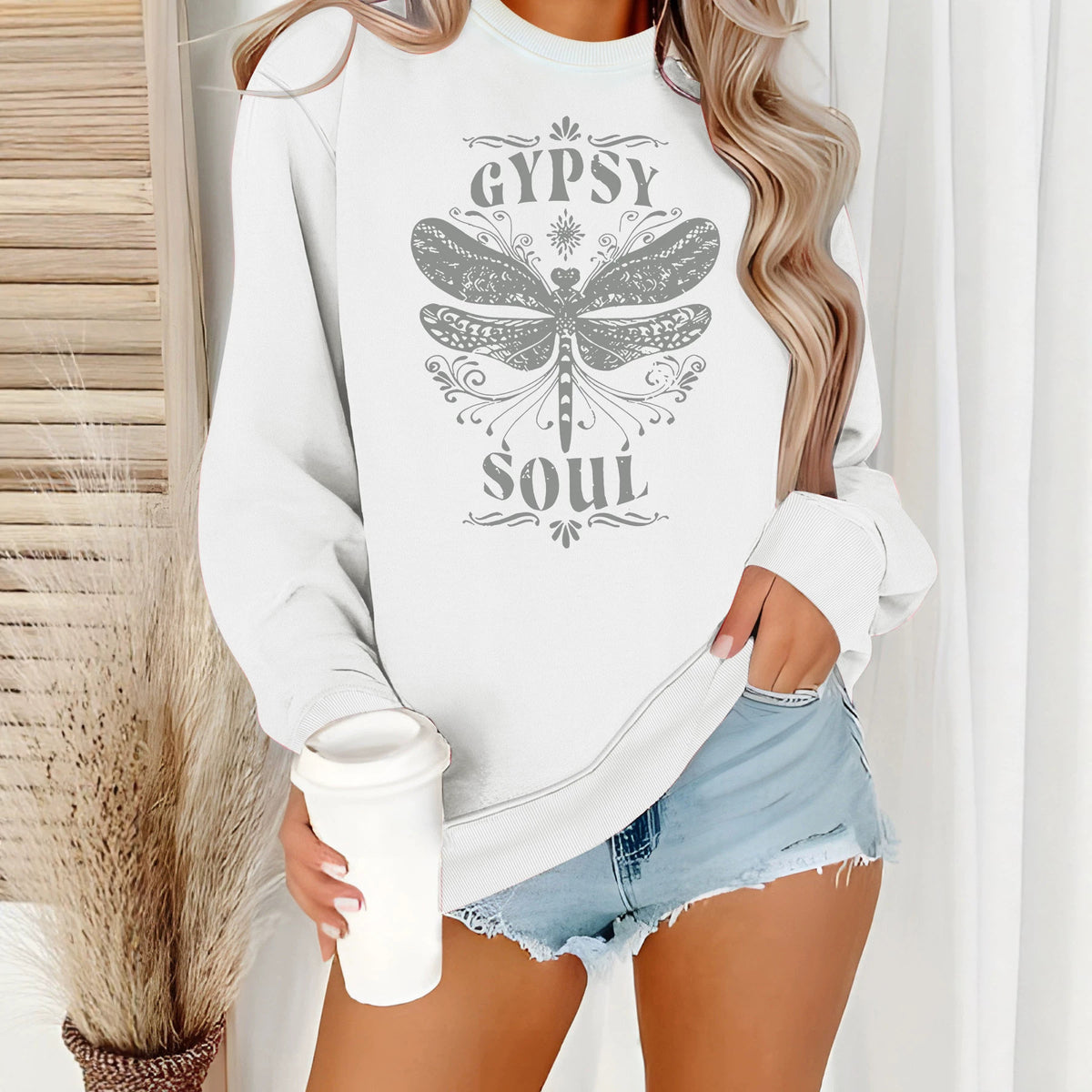 Bottom long sleeved dragonfly insect hoodie
