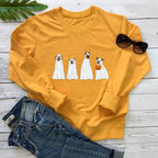 Dog Pumpkin Printed Halloween Hoodie