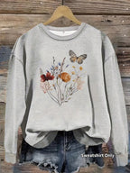 Sweatshirt Flores e Borboletas — Design Vibrante