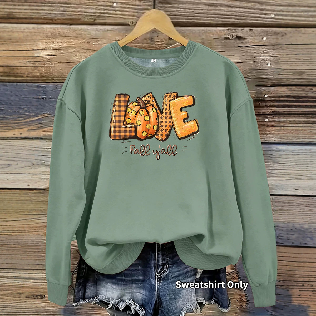 Sweatshirt Abóbora Estampada — Outono e Halloween