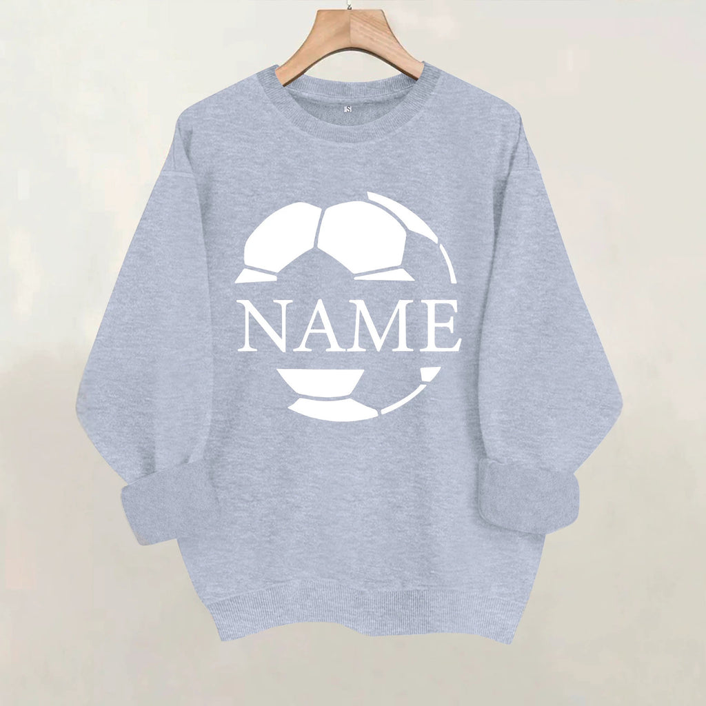 Football printed fleece sweatshirt