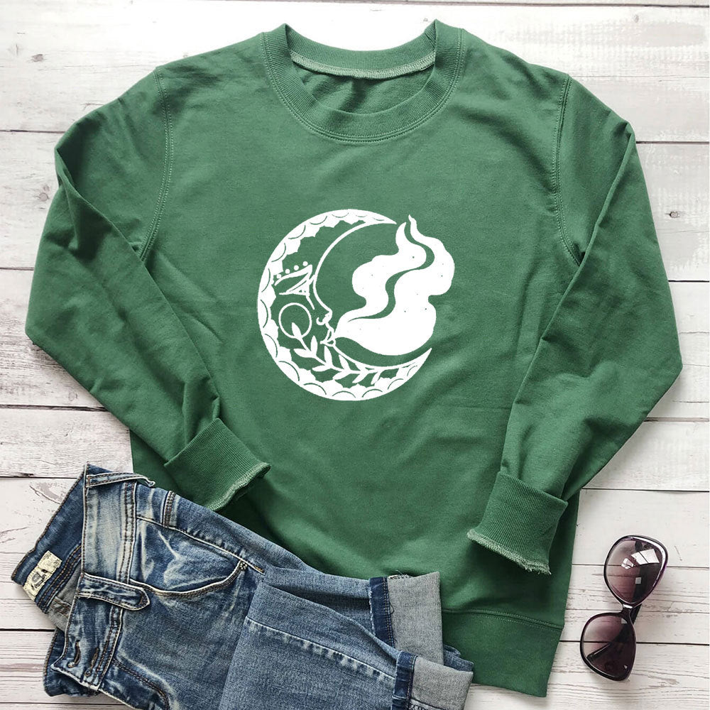 New Moon Printed Hoodie