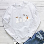Dog Pumpkin Printed Halloween Hoodie