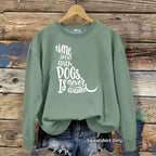 Sweatshirt Cão e Letras — Para Amantes de Cães