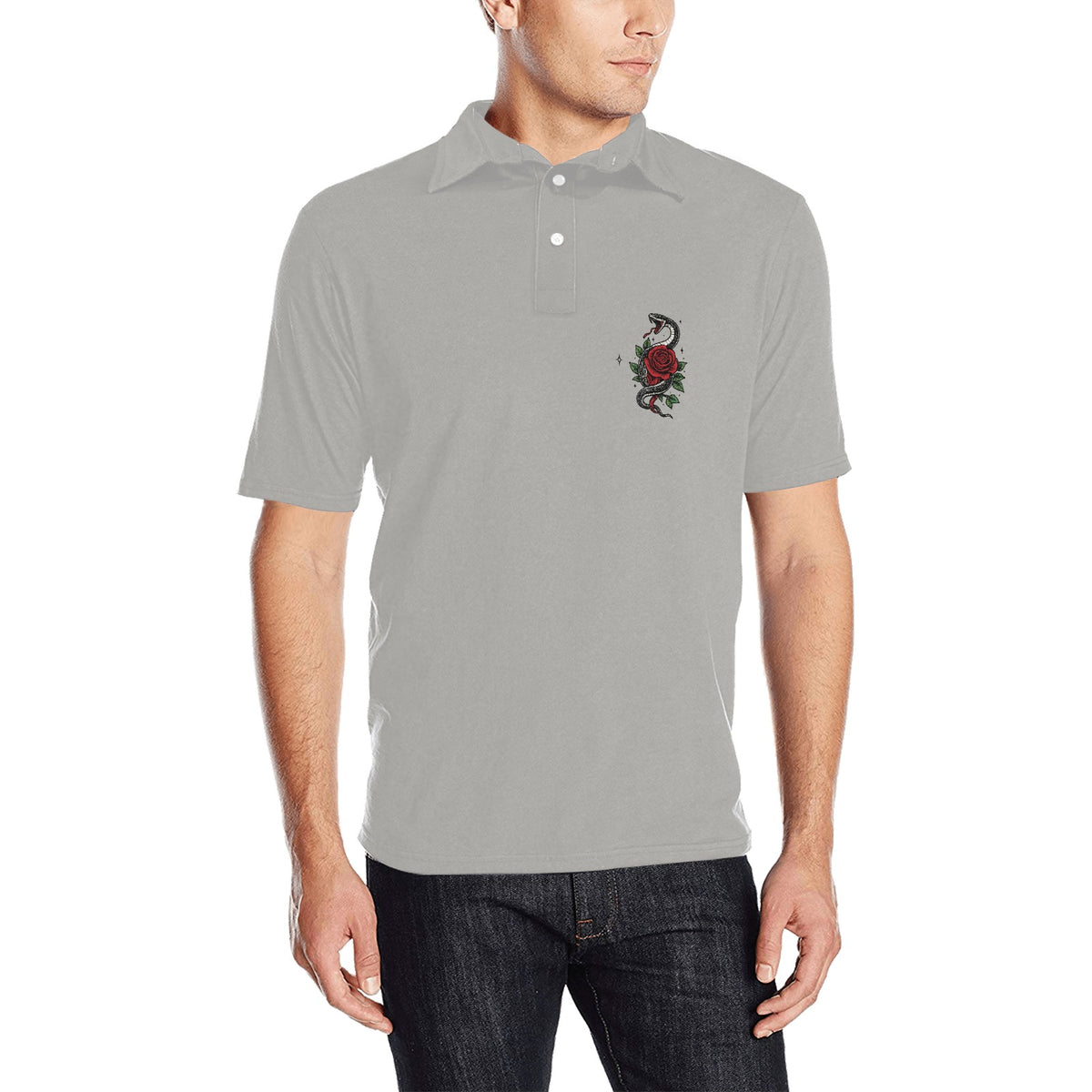 Polo Estampado Integral — Estilo Casual