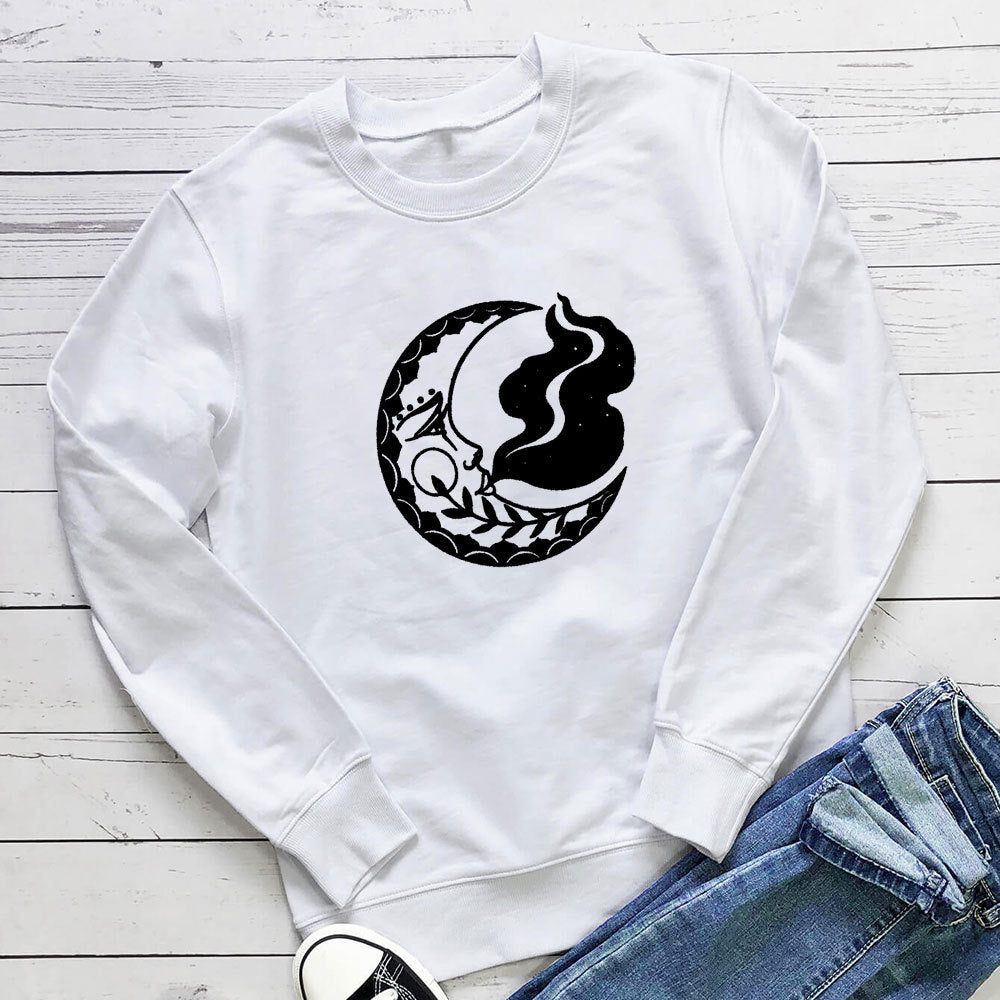 New Moon Printed Hoodie