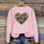 Sweatshirt Coração Leopardo — Estilo Selvagem