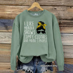 Murder Case Program Quotes Printed Round Neck Hoodie