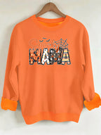 Spider print loose women's fleece hoodie