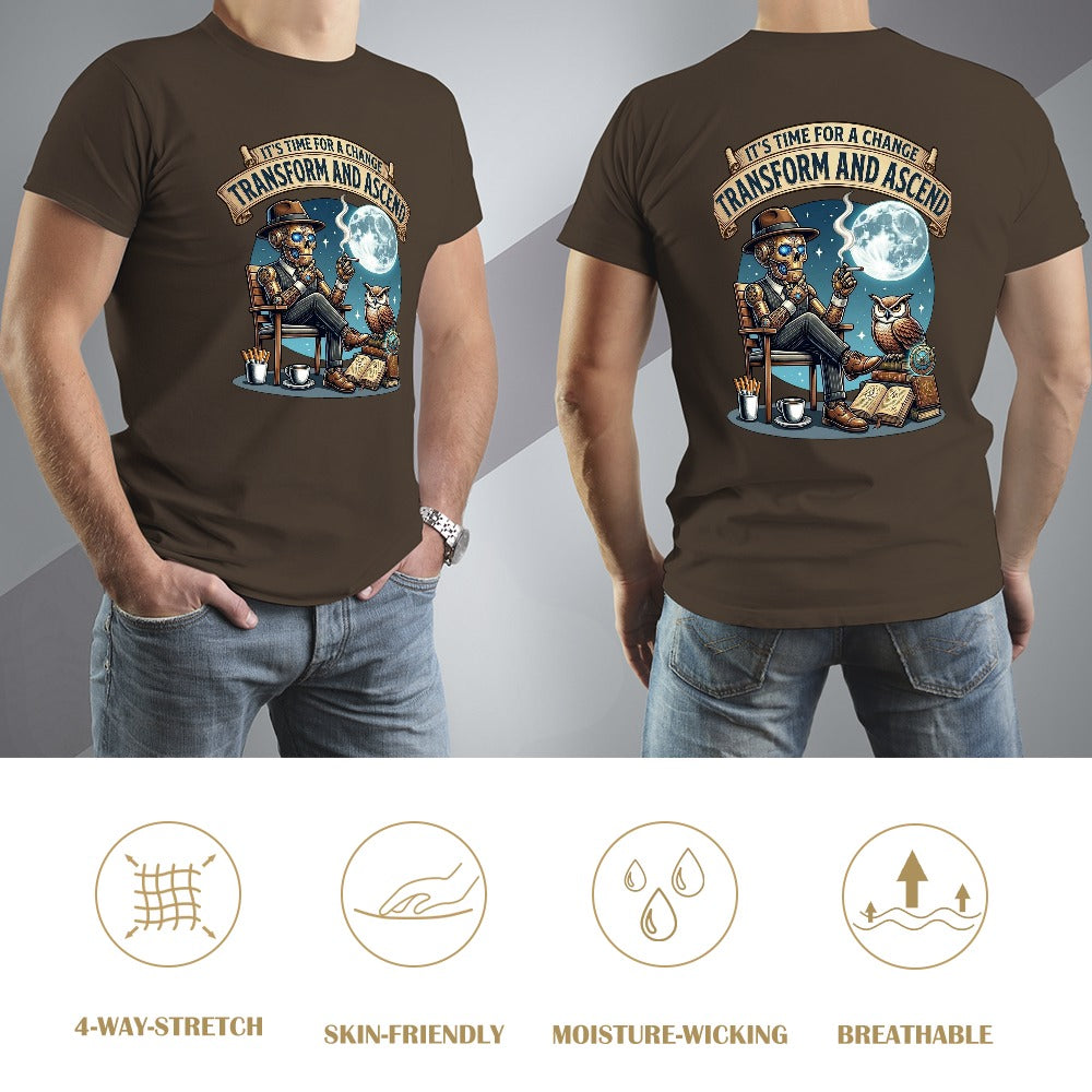 T-shirt de Homem Algodão — Estampado Frente e Costas
