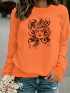 Sweatshirt Serpentina — Estampado Sinuoso (Modelo 2)