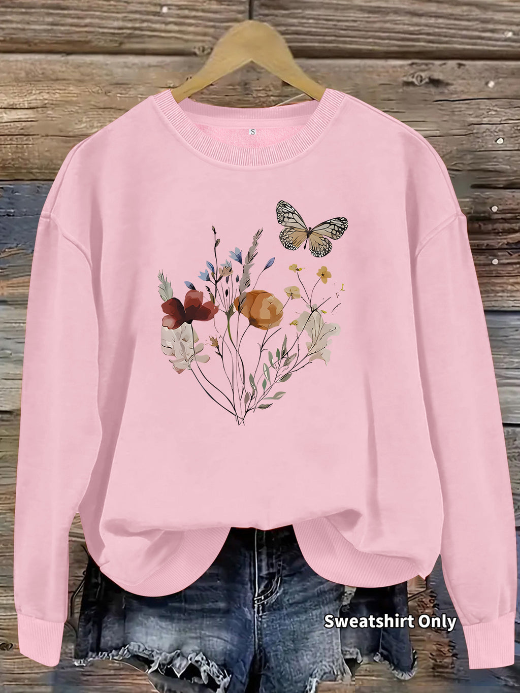 Sweatshirt Flores e Borboletas — Design Vibrante
