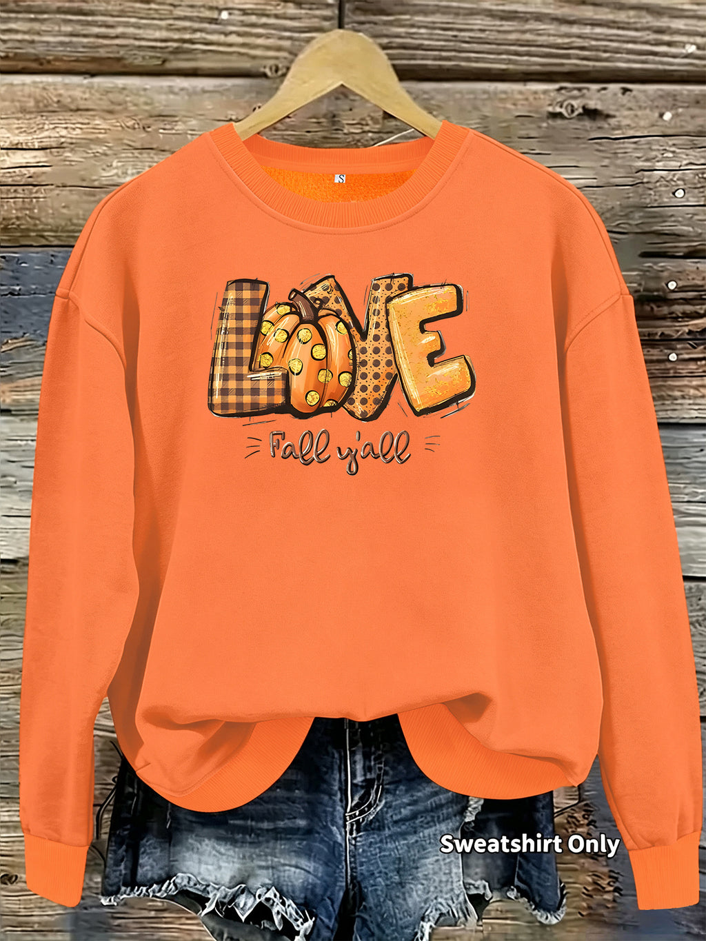 Sweatshirt Abóbora Estampada — Outono e Halloween