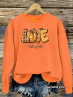 Sweatshirt Abóbora Estampada — Outono e Halloween