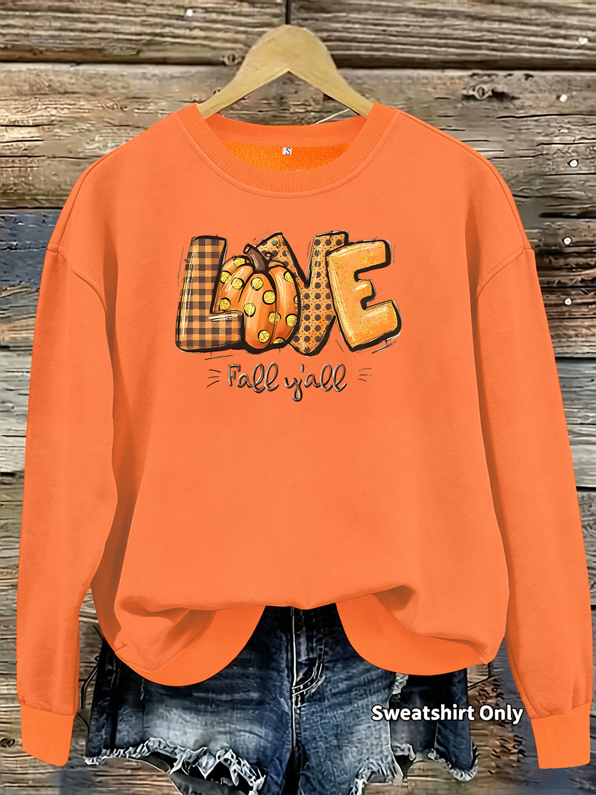 Sweatshirt Abóbora Estampada — Outono e Halloween