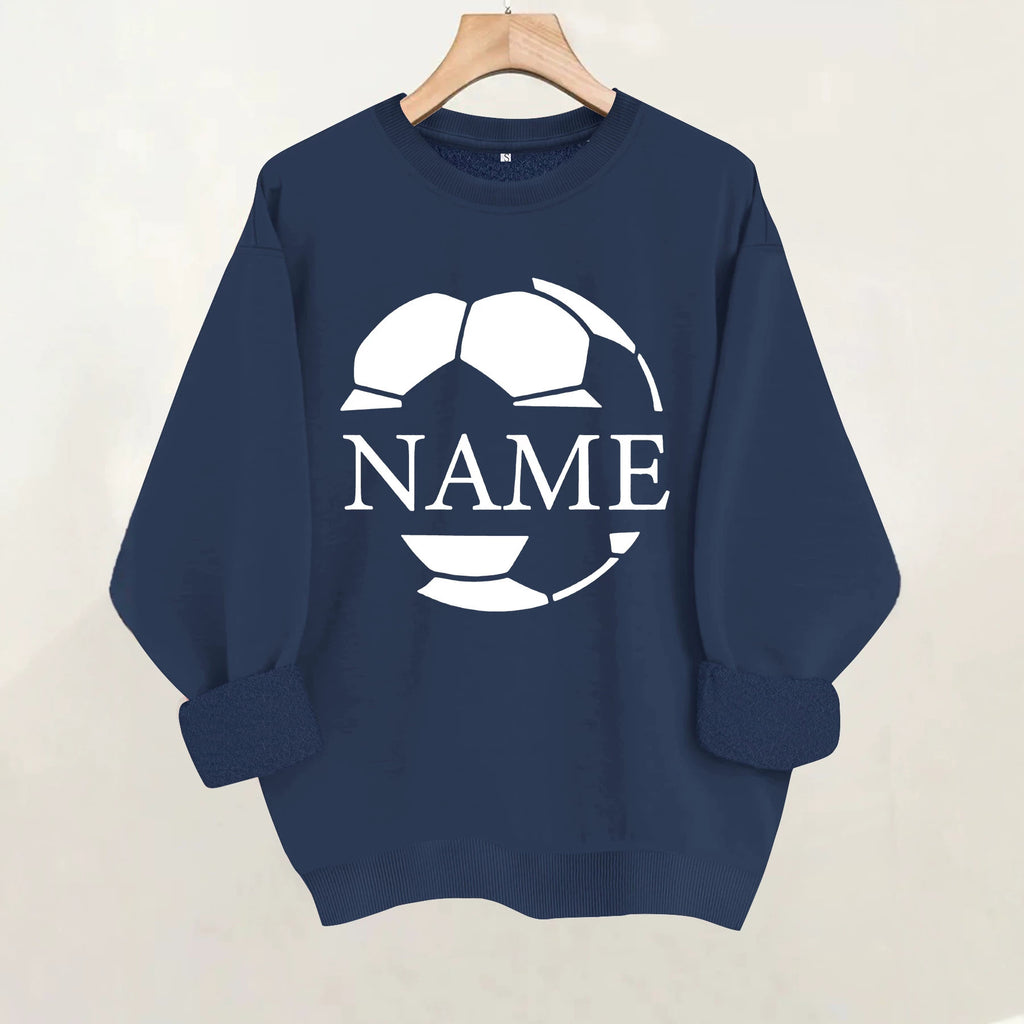 Football printed fleece sweatshirt