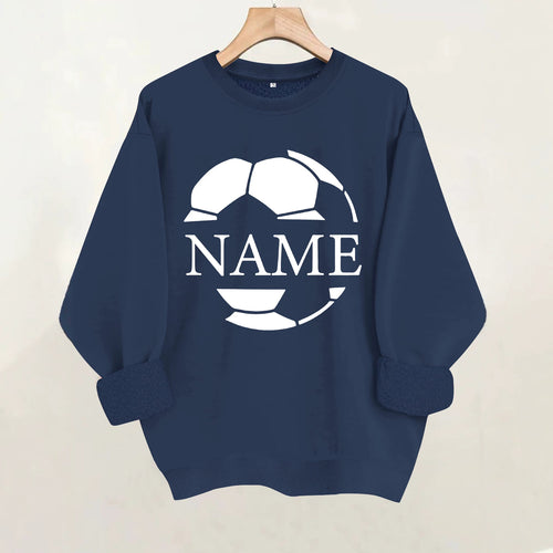 Football printed fleece sweatshirt