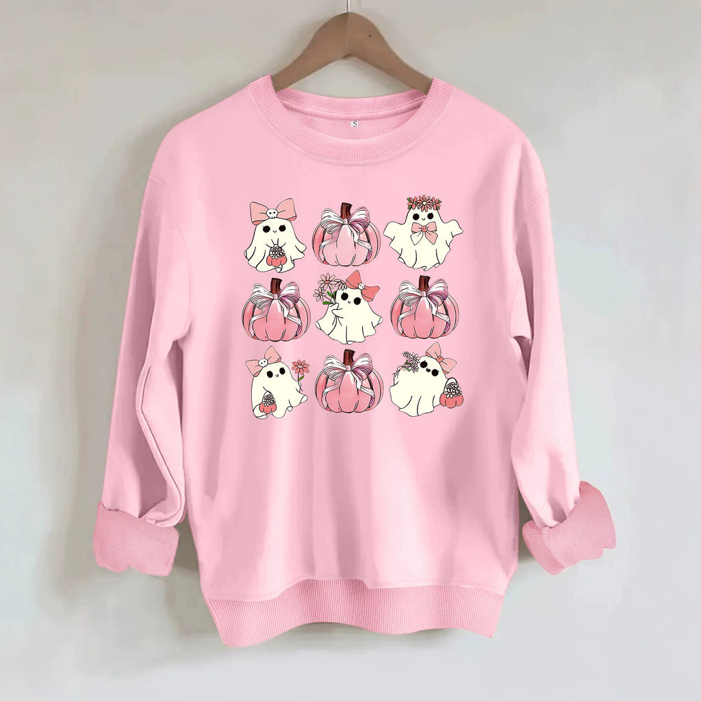 Sweatshirt Fantasma e Abóbora — Edição Halloween