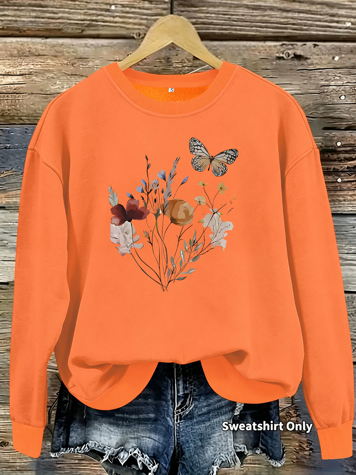Sweatshirt Flores e Borboletas — Design Vibrante