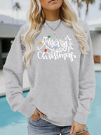 Light strip printed loose women's fleece hoodie