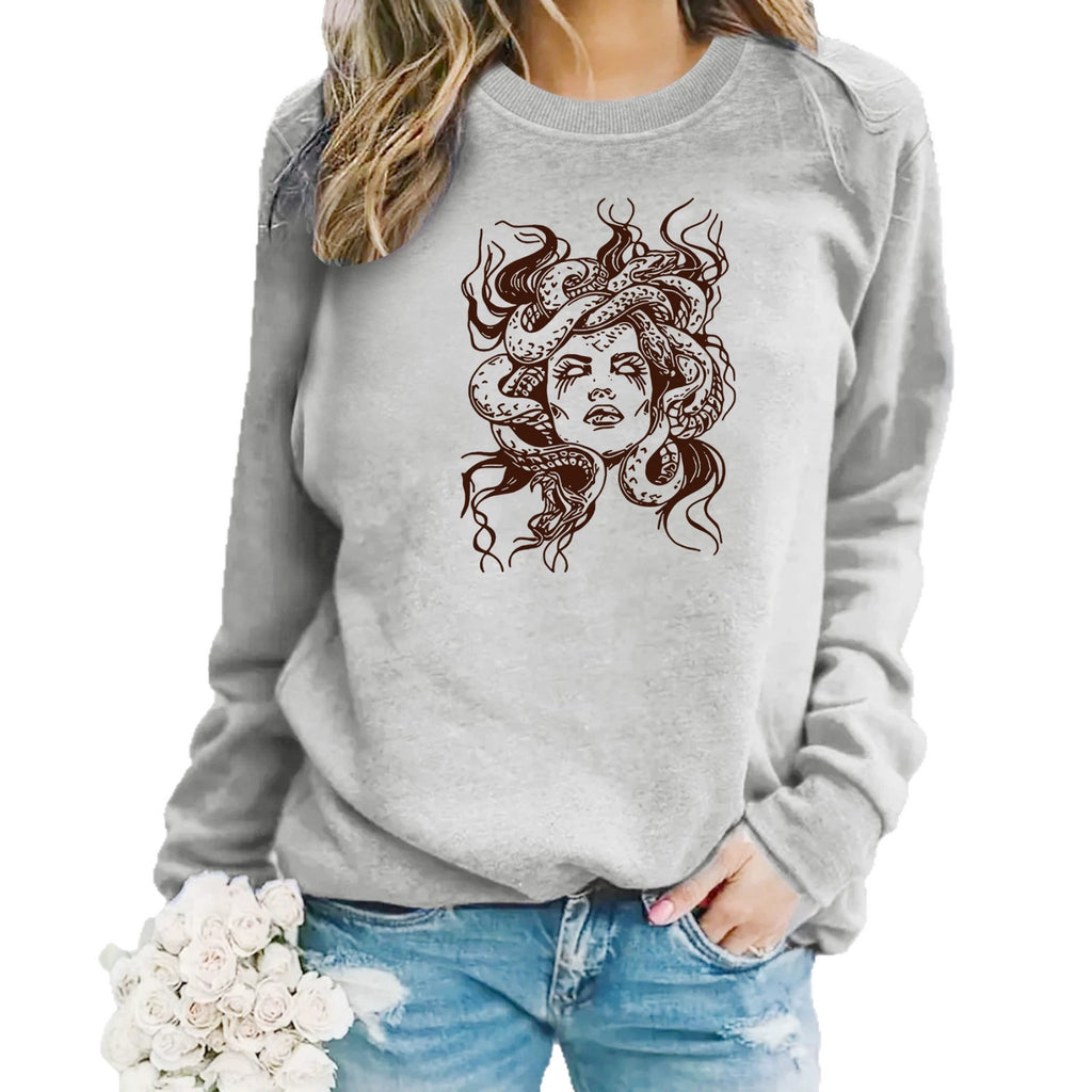 Sweatshirt Serpentina — Estampado Sinuoso (Modelo 2)