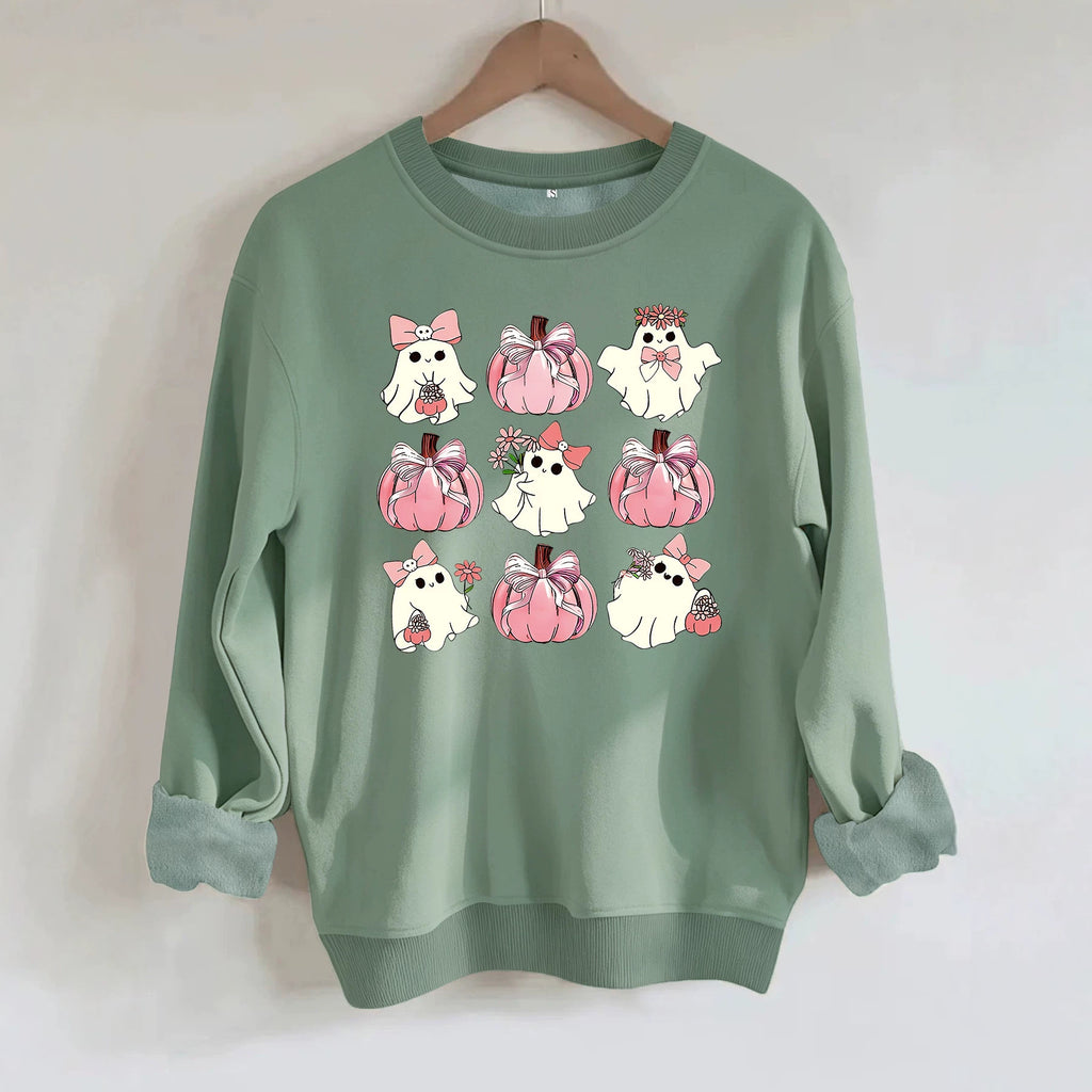 Sweatshirt Fantasma e Abóbora — Edição Halloween