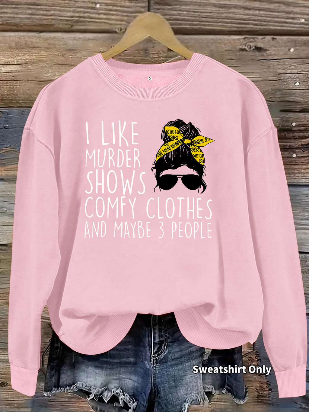 Murder Case Program Quotes Printed Round Neck Hoodie