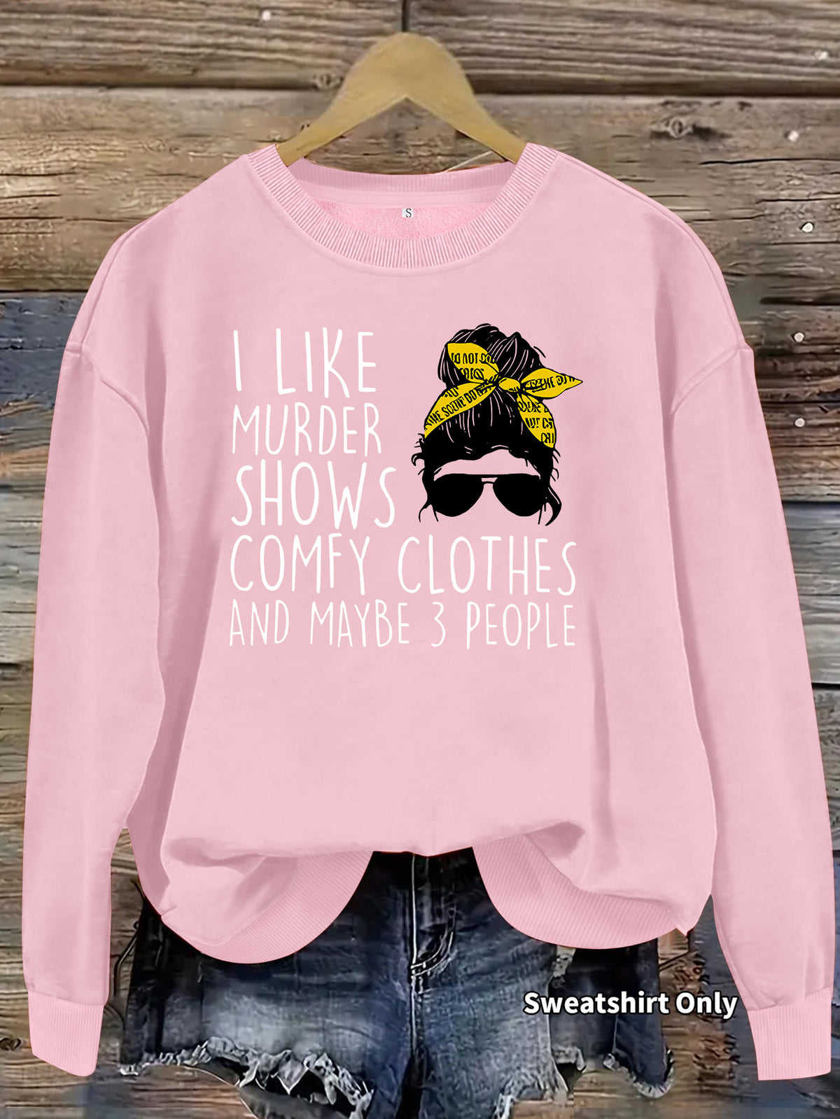 Murder Case Program Quotes Printed Round Neck Hoodie