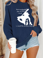 Baseball Mom Printed Velvet Hoodie