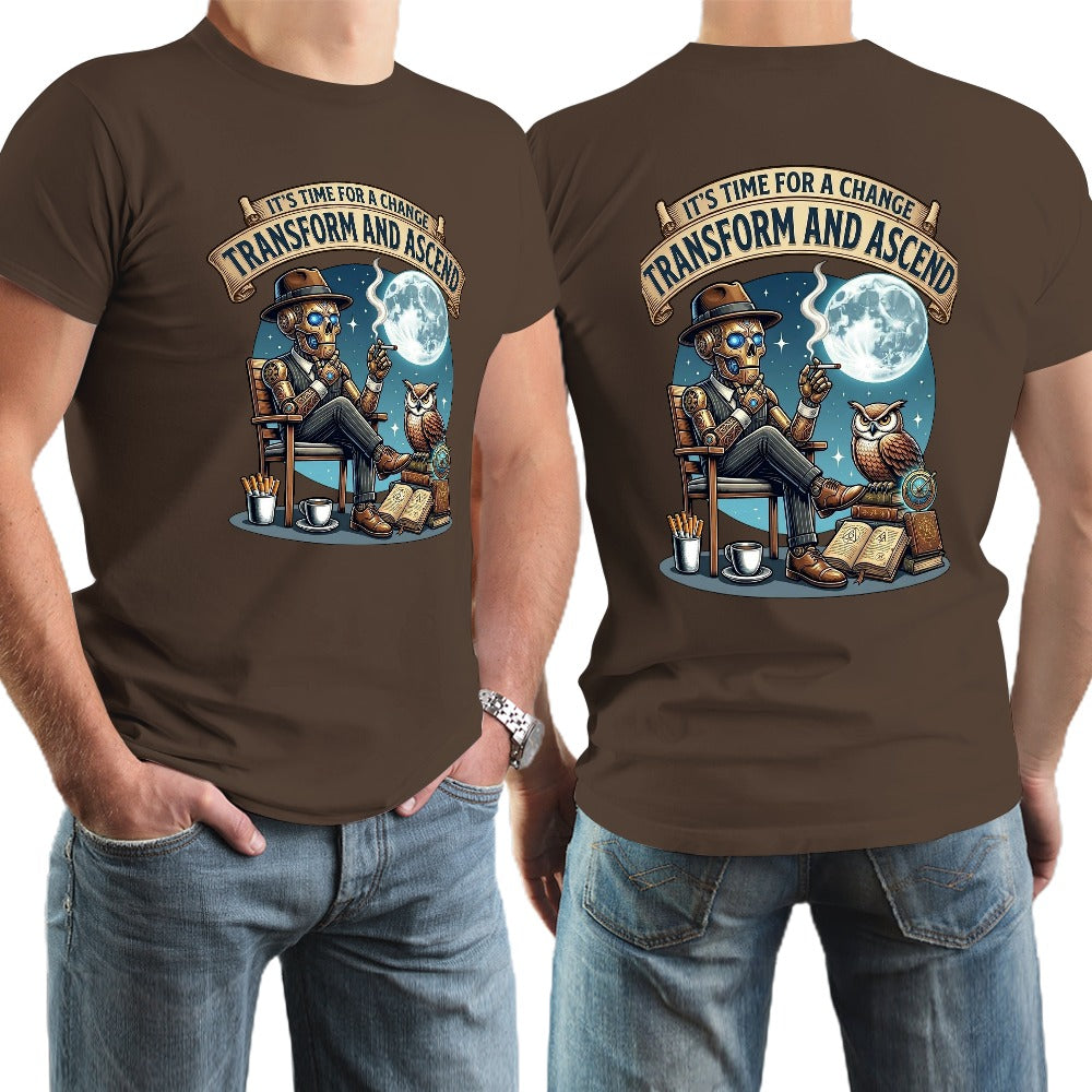 T-shirt de Homem Algodão — Estampado Frente e Costas