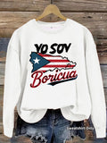 Printed long sleeved sweatshirt