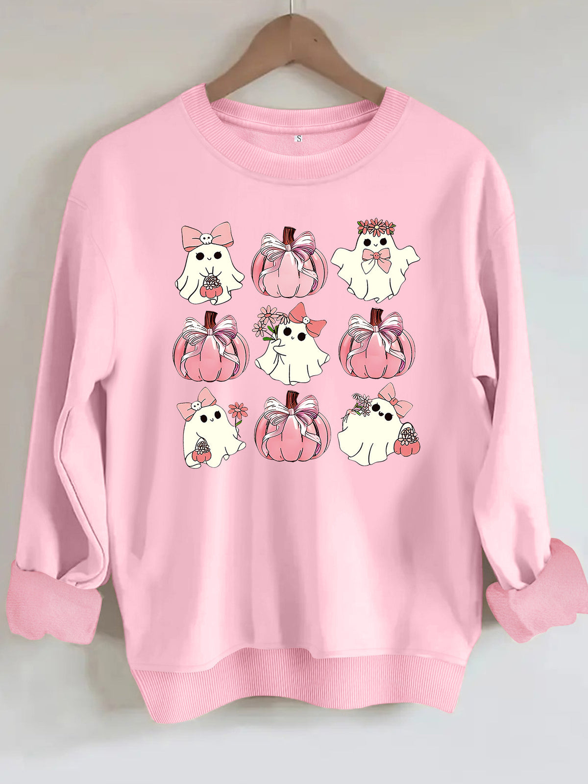 Sweatshirt Fantasma e Abóbora — Edição Halloween