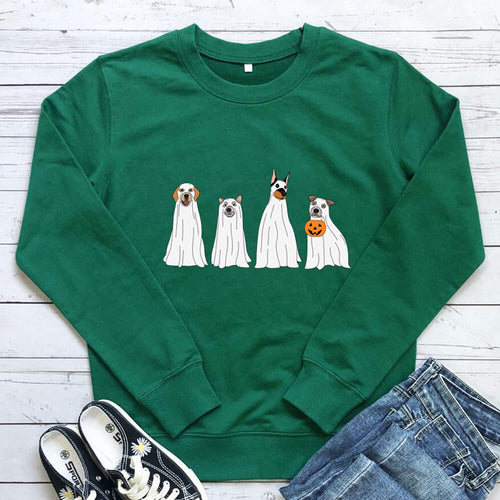 Dog Pumpkin Printed Halloween Hoodie