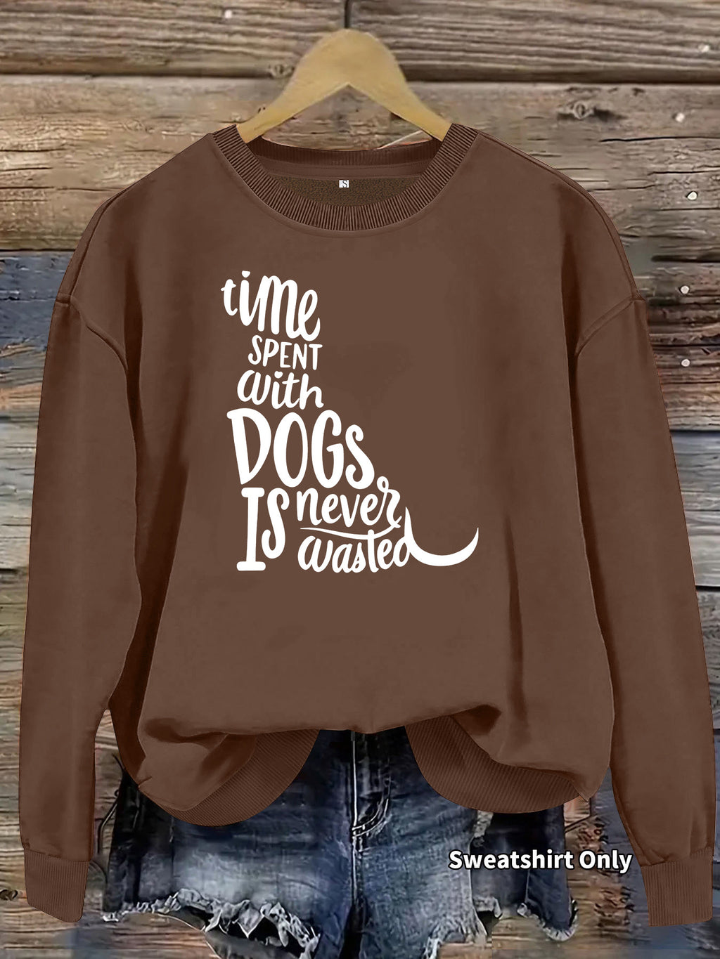 Sweatshirt Cão e Letras — Para Amantes de Cães