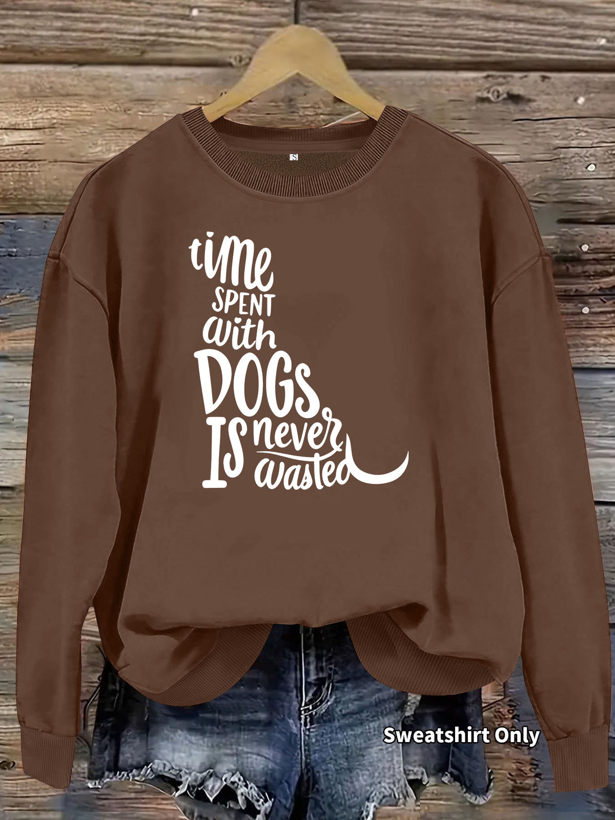 Sweatshirt Cão e Letras — Para Amantes de Cães