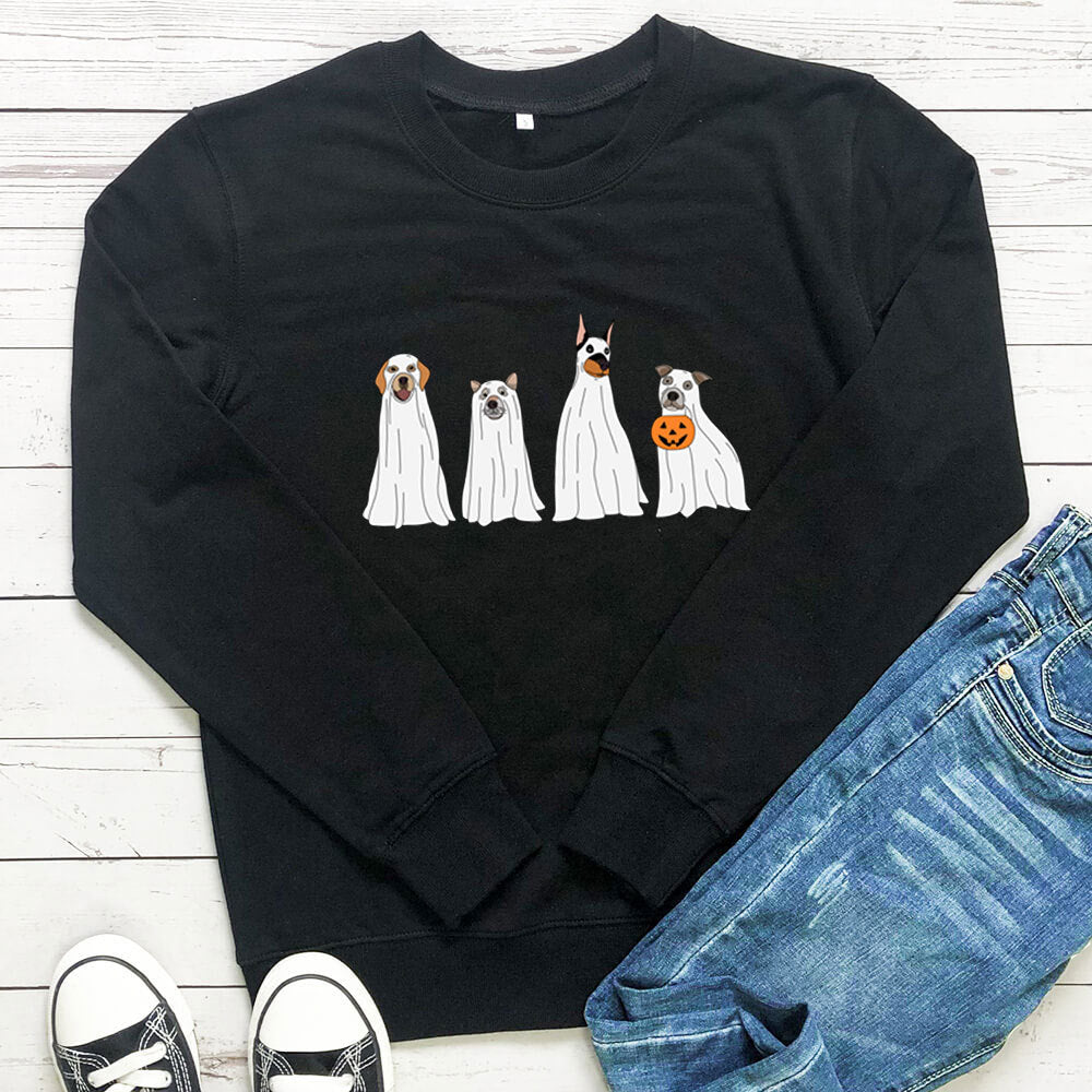 Dog Pumpkin Printed Halloween Hoodie