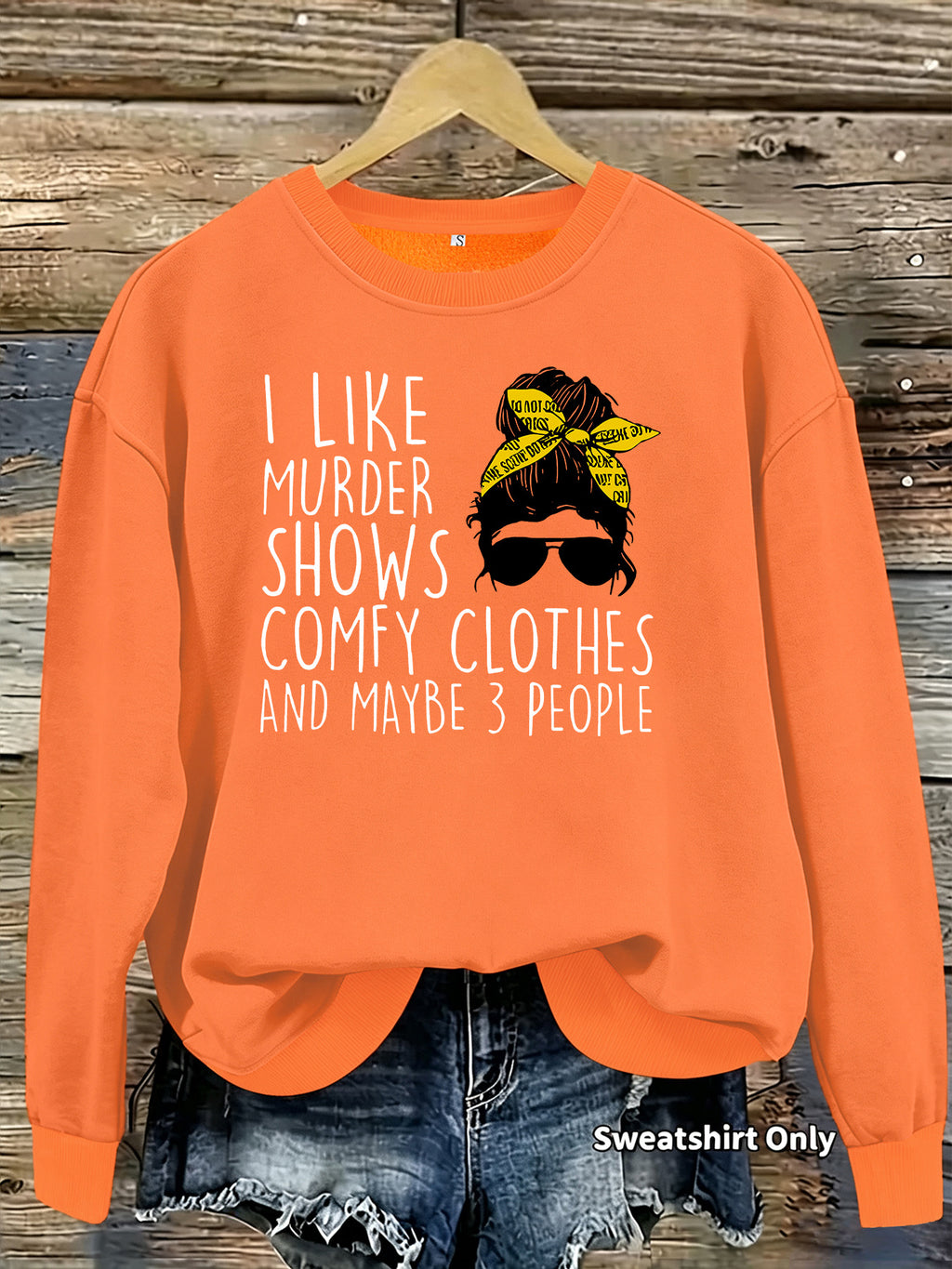 Murder Case Program Quotes Printed Round Neck Hoodie