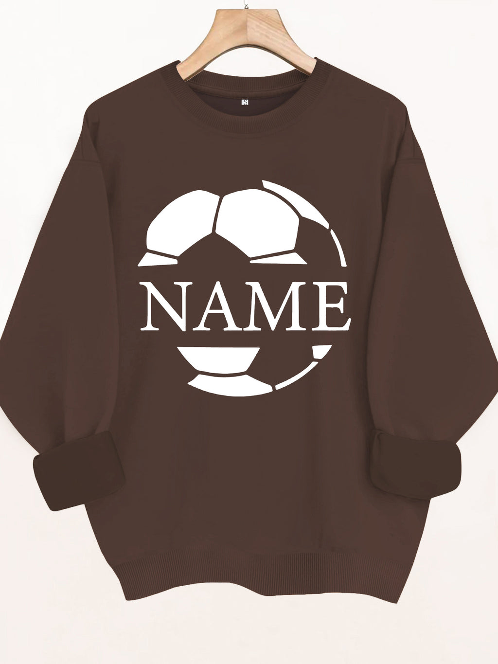 Football printed fleece sweatshirt