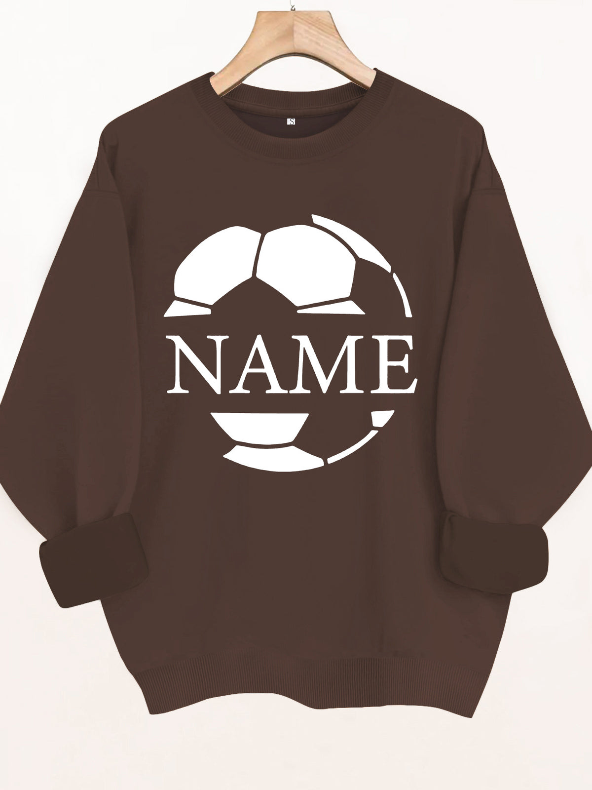 Football printed fleece sweatshirt