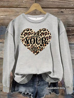 Sweatshirt Coração Leopardo — Estilo Selvagem