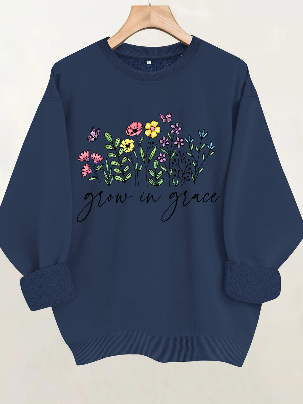 Loose velvet sweatshirt