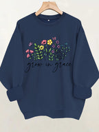 Loose velvet sweatshirt