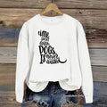 Sweatshirt Cão e Letras — Para Amantes de Cães