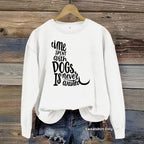 Sweatshirt Cão e Letras — Para Amantes de Cães