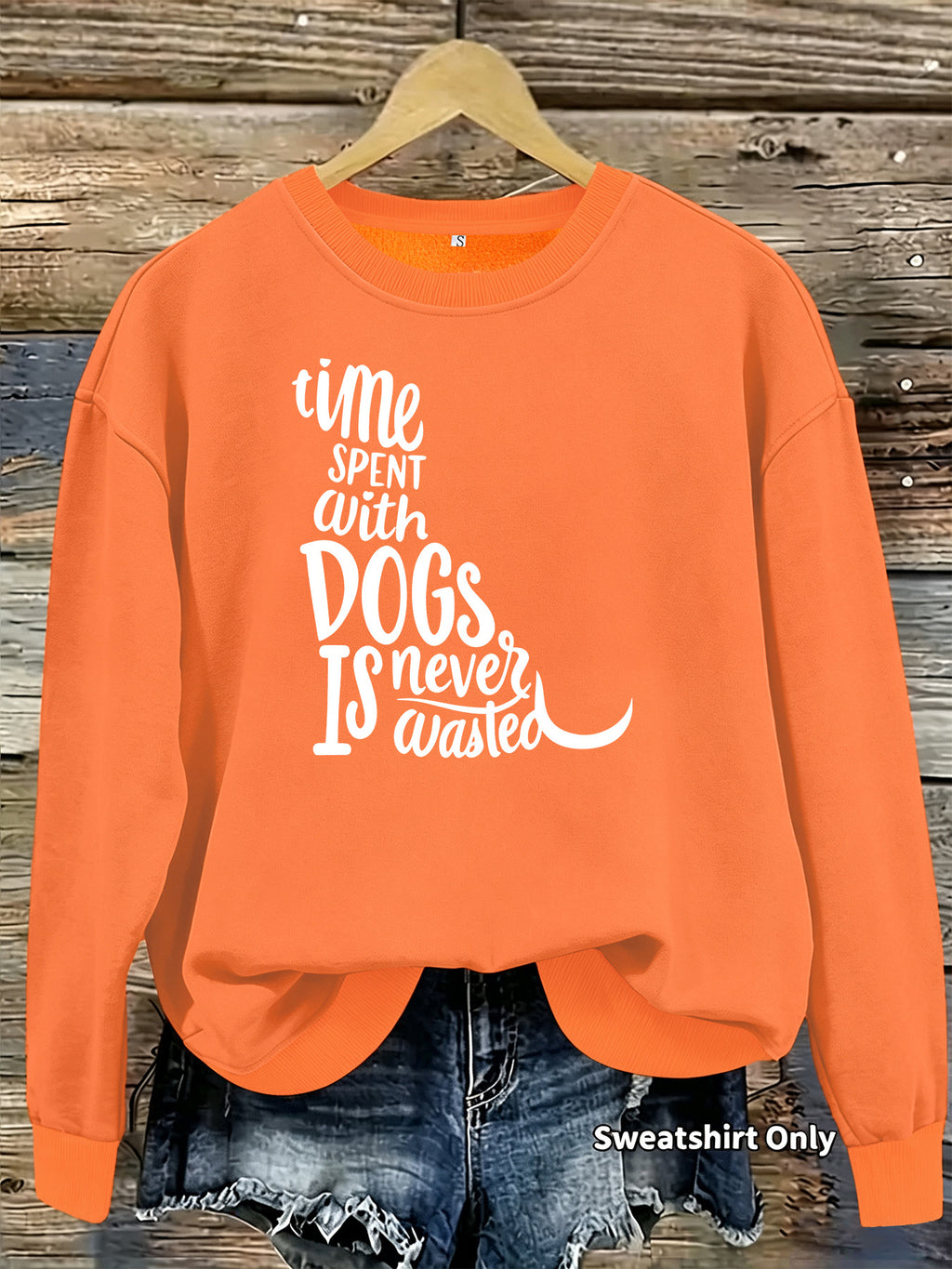 Sweatshirt Cão e Letras — Para Amantes de Cães