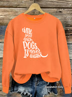 Sweatshirt Cão e Letras — Para Amantes de Cães