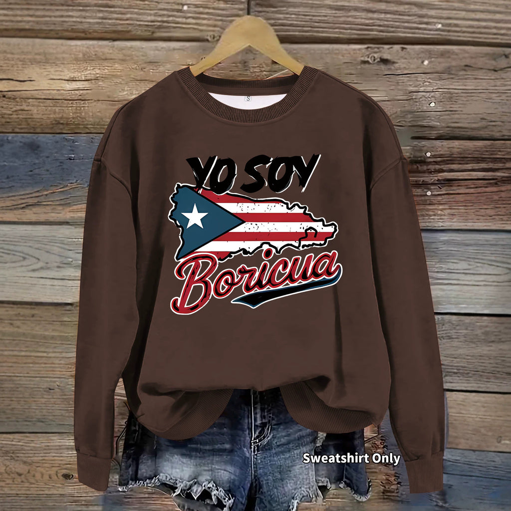 Printed long sleeved sweatshirt